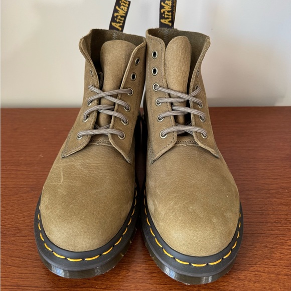 Dr. Martens Olive Suede Boots NEW - Picture 2 of 7